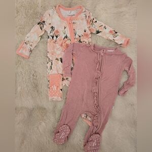 Floral and Pink Kids One Piece Set